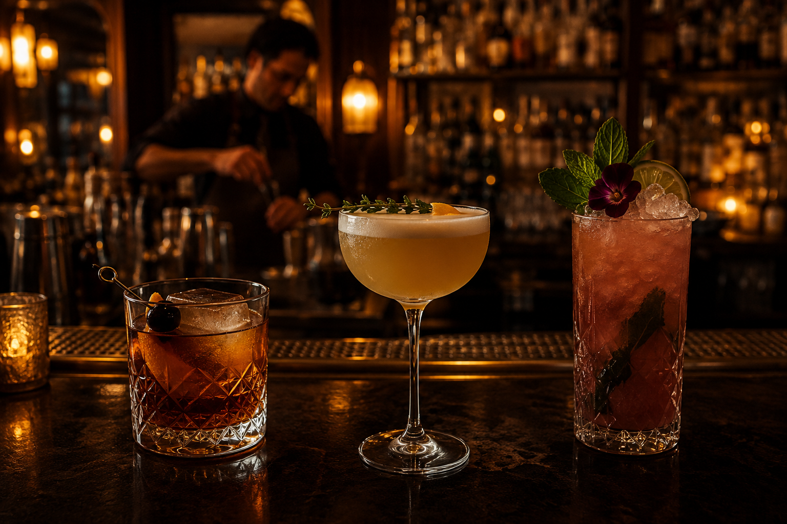 Craft cocktails at an intimate Chicago cocktail bar